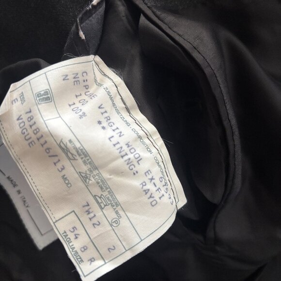 $1695 Corneliani Vogue Jacket Charcoal Extra Fine Flannel Wool Blazer It 54/44R - Picture 12 of 12